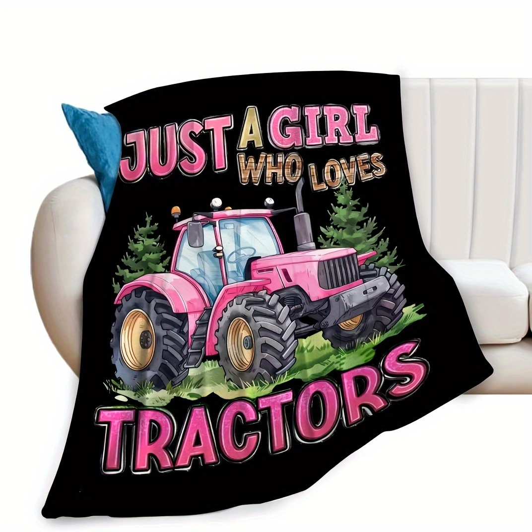 Agriculture Farming Cartoon - Couverture polaire super douce pour les