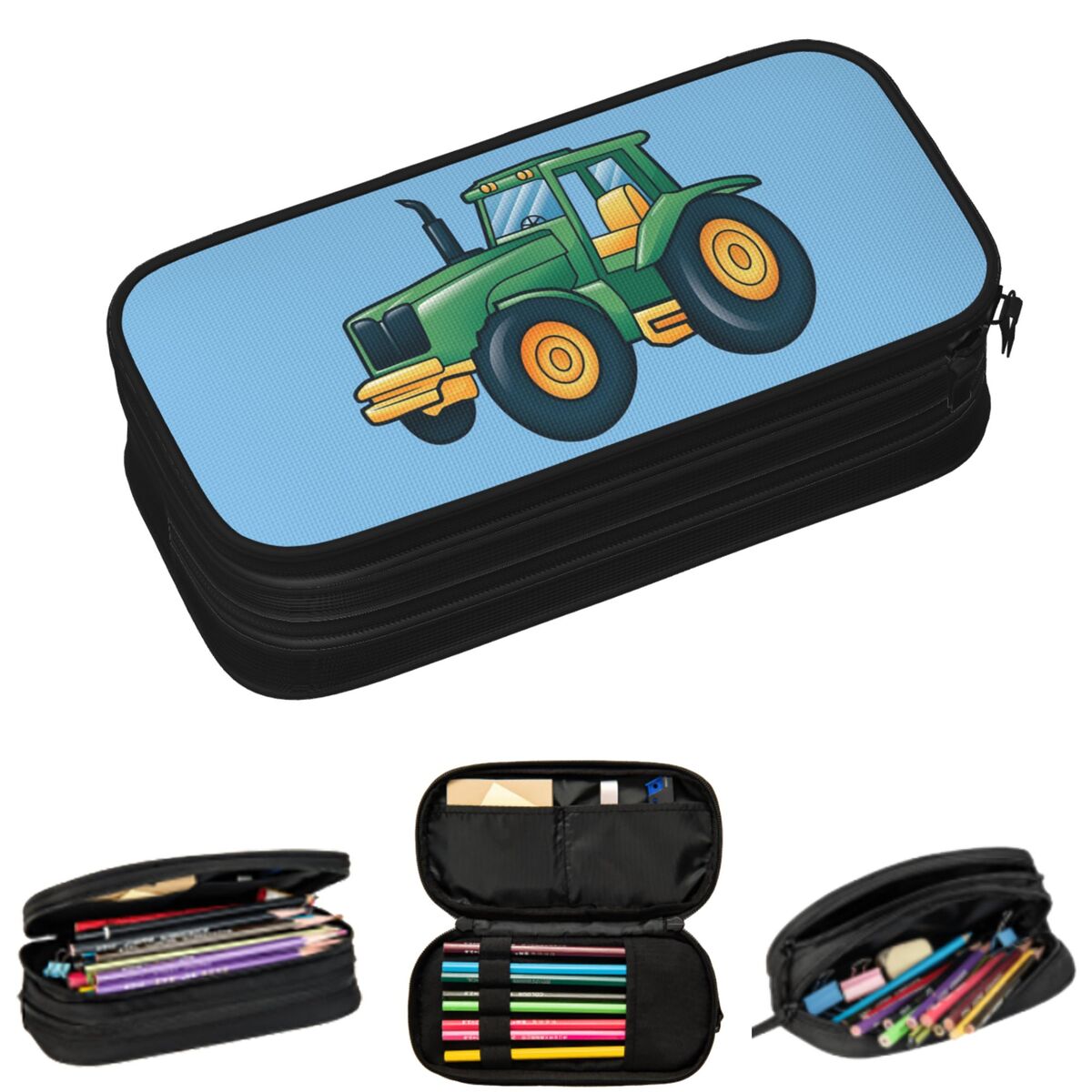 Agriculture Farming Cartoon - Trousse à crayons avec dessin de
